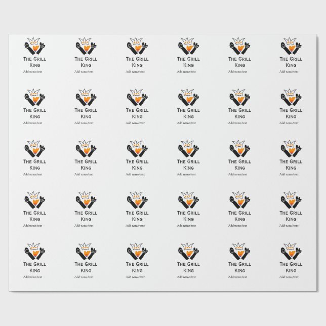 Grålkastaren lägger till namn text som kokar bäst  presentpapper (Platt)