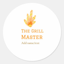 Grålkastaren lägger till namn text som kokar bäst  runt klistermärke