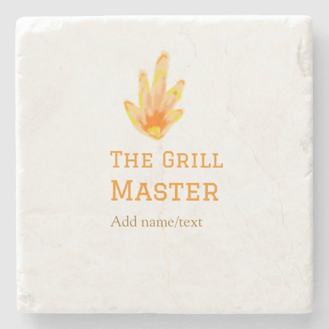 Grålkastaren lägger till namn text som kokar bäst  stenunderlägg (Framsidan)