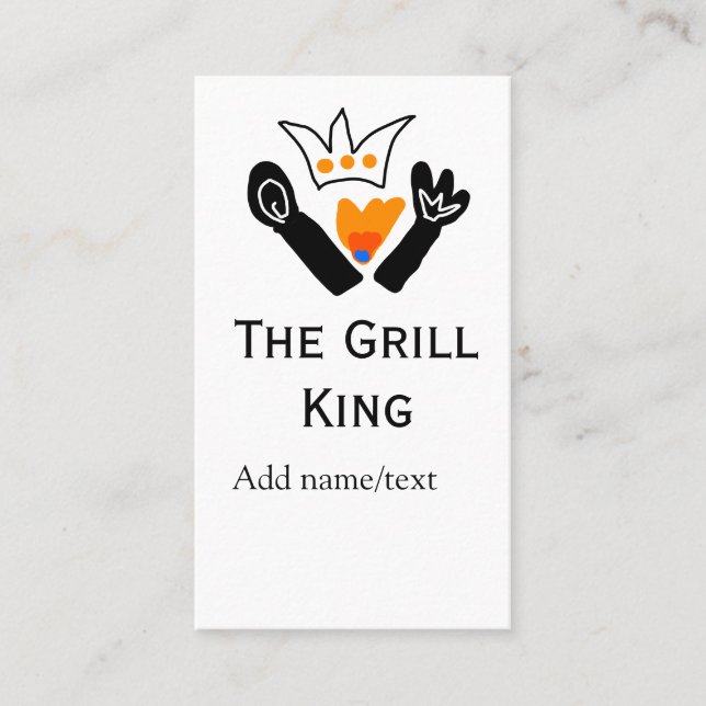 Grålkastaren lägger till namn text som kokar bäst  visitkort (Framsida)