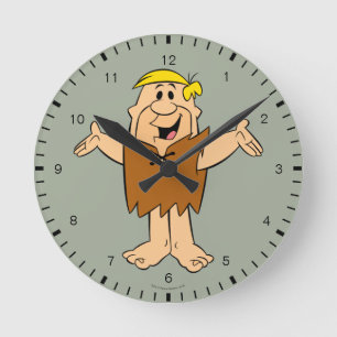 Grälspillror för Flintstones   Rund Klocka