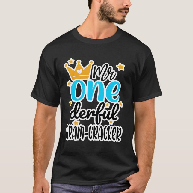 Gram-Cracker of Little Mr Onederful 1Sjunde födels T Shirt (Framsida)