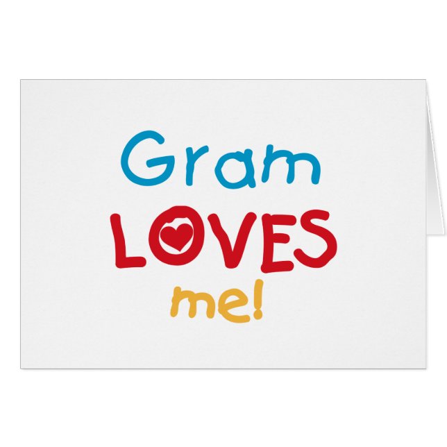 Gram Kärlek Me T-tröjor och presenter Hälsningskort (Framsidan Horizontal)