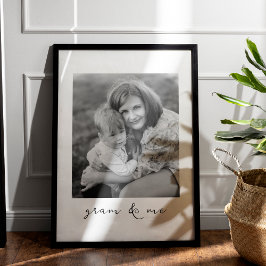 Gram och mig Personlig Bild Gift för mormor Poster