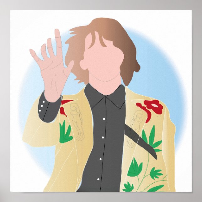 Gram Parsons Illrustrated Poster (Framsidan)