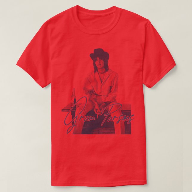 Gram Parsons Outlaw Country Vices Tribute T Shirt (Design framsida)