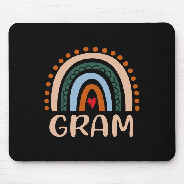 Gram Rainbow Grandma Cute Mors dag Funny Gram Musmatta (Framsidan)