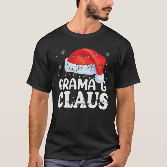 Grama G Claus Julafton Family Matching Funny Grand T Shirt (Framsida)