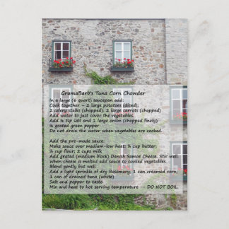 GramaBarb's Tuna Maj Chowder Recipe Vykort