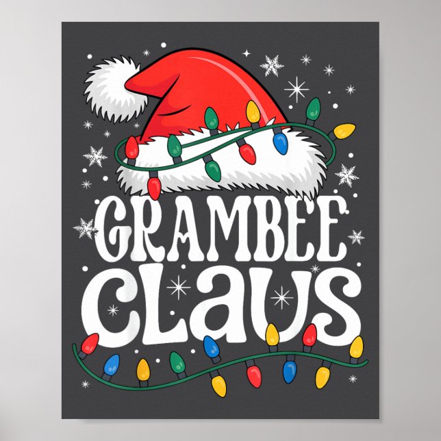 Grambee Claus Funny Xmas Christmas Grandma Holiday Poster (Framsidan)
