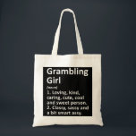 GRAMBLING GIRL LA LOUISIANA FUNNY City Roots Tygkasse<br><div class="desc">GRAMBLING GIRL LA LOUISIANA Funny City Roots Gift</div>