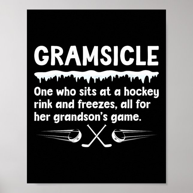 Gramis Definition Ishockey Gram Av En Hockeyspelar Poster (Framsidan)