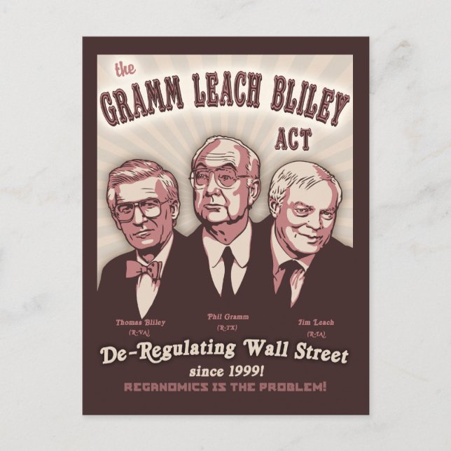 Gramm Leach Bliley Act Vykort (Framsida)