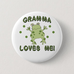 Gramma älskar mig grodan knapp