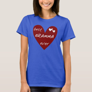 Gramma för röd hjärta bäst någonsin T-tröja och Tee Shirt