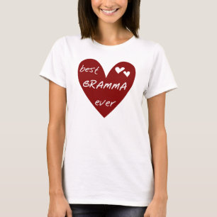 Gramma för röd hjärta bäst någonsin T-tröja och Tee Shirt