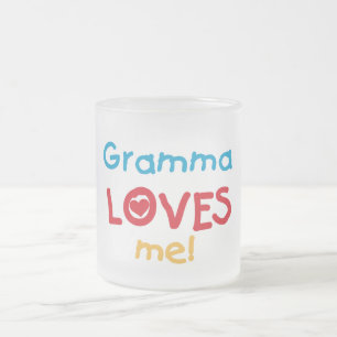 Gramma Kärlek Me T-shirts och presenter Frostad Glasmugg