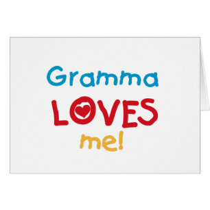 Gramma Kärlek Me T-shirts och presenter Hälsningskort