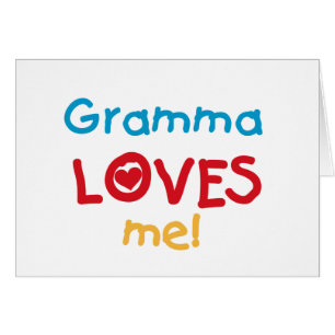 Gramma Kärlek Me T-shirts och presenter Hälsningskort
