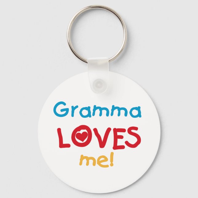 Gramma Kärlek Me T-shirts och presenter Nyckelring (Framsida)
