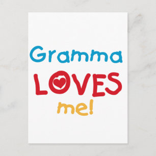 Gramma Kärlek Me T-shirts och presenter Vykort