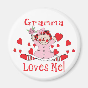 Gramma kärlek mig trasdocka magnet