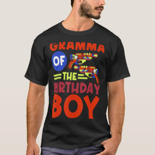 Gramma of the Birthday Boy Lazer Märkre Bday Party T Shirt