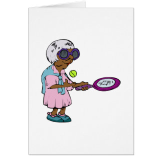 Gramma tennis hälsningskort