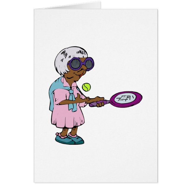 Gramma tennis hälsningskort (Framsidan)