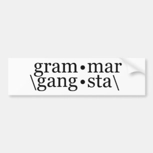 Grammar Gangsta Bildekal