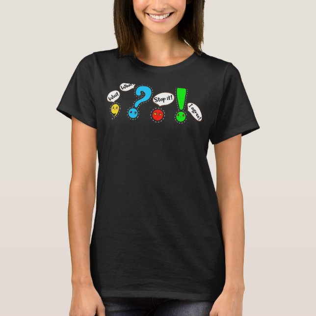 Grammar interpunktion Engelsk lärare vänta tills d T Shirt (Framsida)