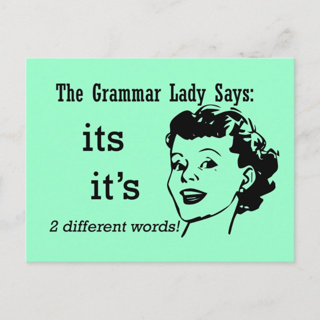 Grammar It's och dess vykort (Framsida)