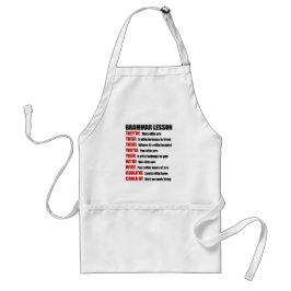 Grammar Lesson Humor, de är där Förkläde