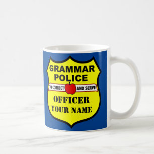 Grammar Police Anpassade Teacher Mugg