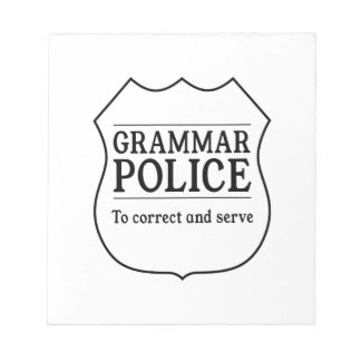 Grammar Police Anteckningsblock