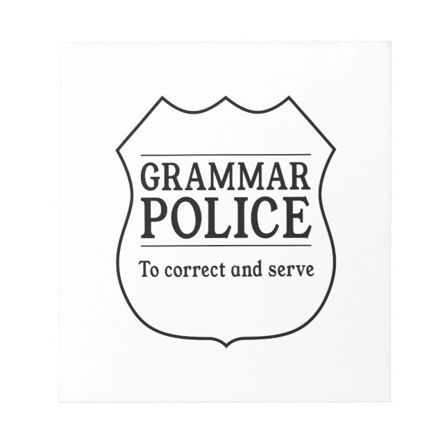 Grammar Police Anteckningsblock (Framsida)