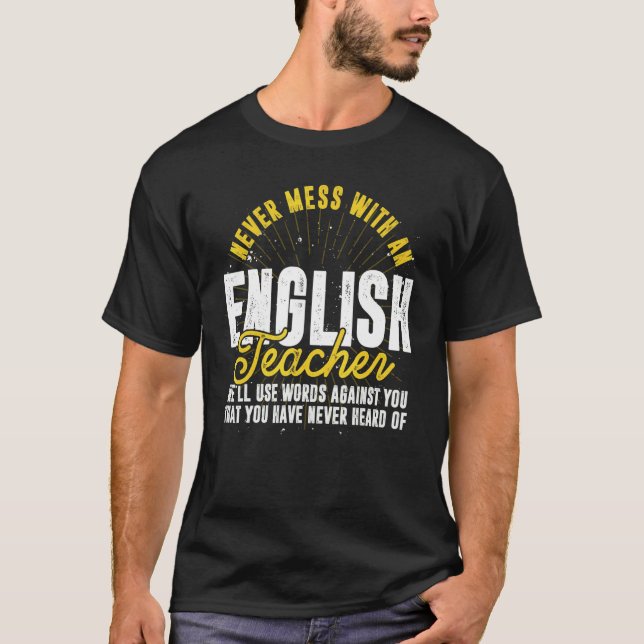 Grammar Police English Teacher Stavelling Grammar T Shirt (Framsida)