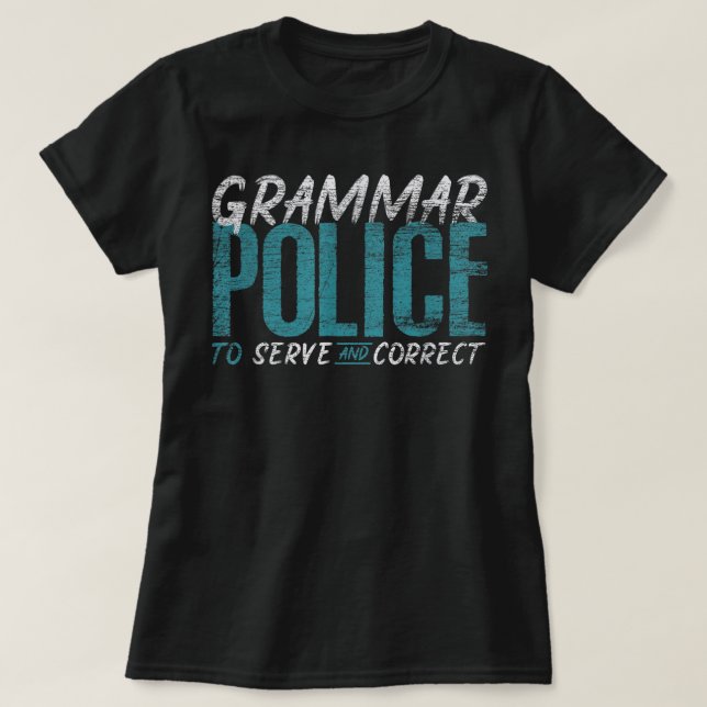 Grammar Police Funny English Teacher T Shirt (Design framsida)