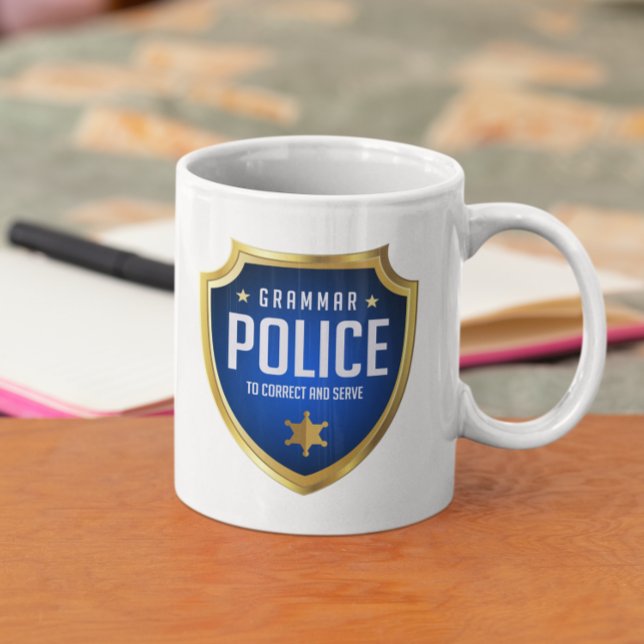 Grammar Police Funny Kaffemugg (grammar police teacher funny mug)
