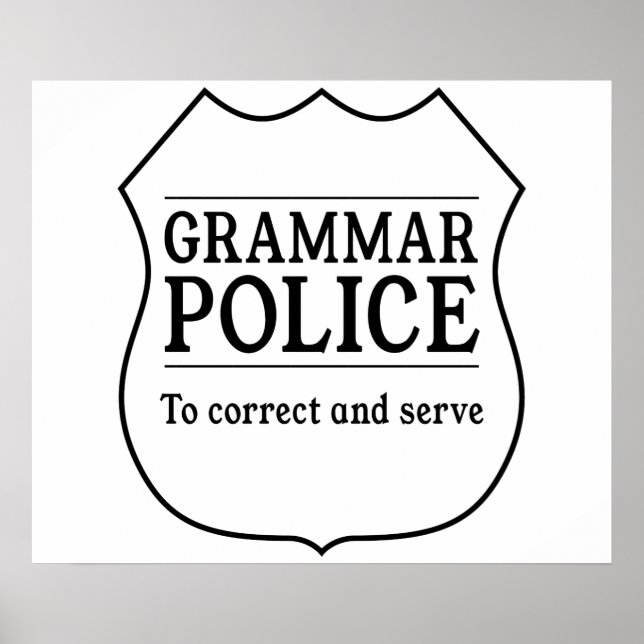Grammar Police Poster (Framsidan)