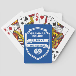 GRAMMAR POLICE TILL OCH KORREKT Lustig Casinokort