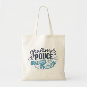 Grammar Police Tote Bag Tygkasse