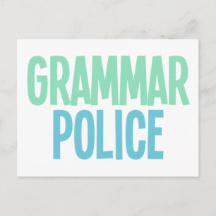 Grammar Police Vykort