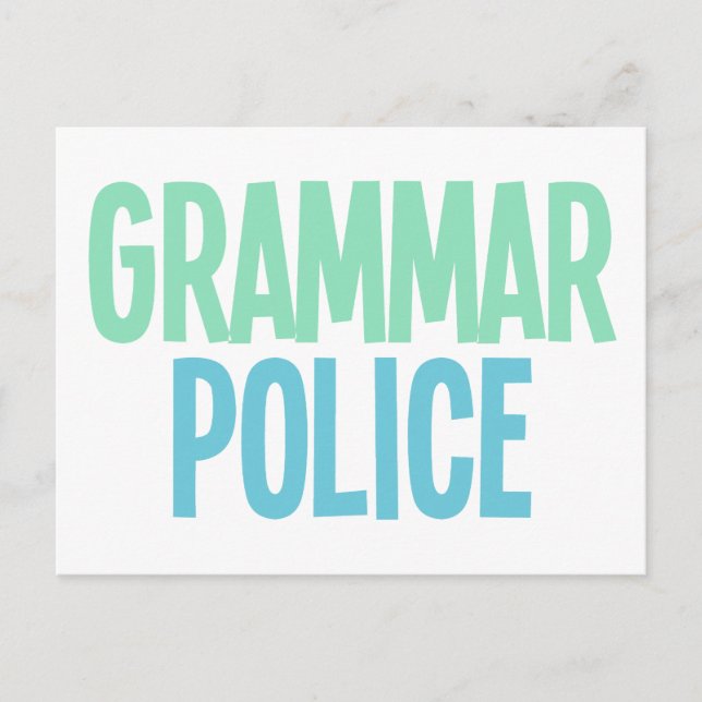 Grammar Police Vykort (Framsida)
