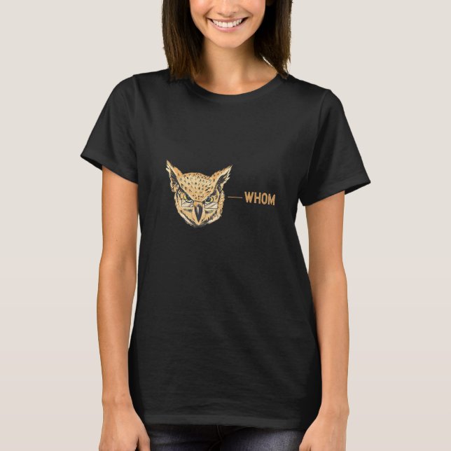 Grammar Police Whom Grammar Grammar säger T Shirt (Framsida)