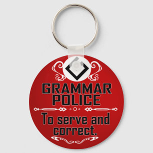 Grammar Policeman Nyckelring
