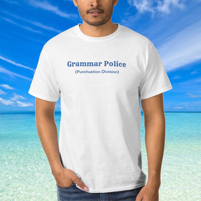 Grammar polis interpunktion T-Shirt (Skapare uppladdad)