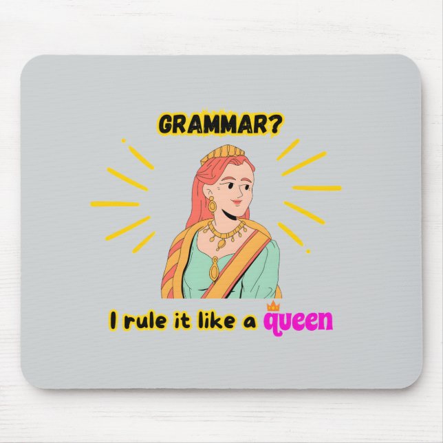 Grammar Queen Mousepad Musmatta (Framsidan)