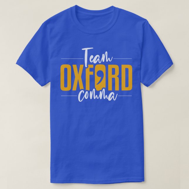 Grammar Team Oxford Comma English T Shirt (Design framsida)
