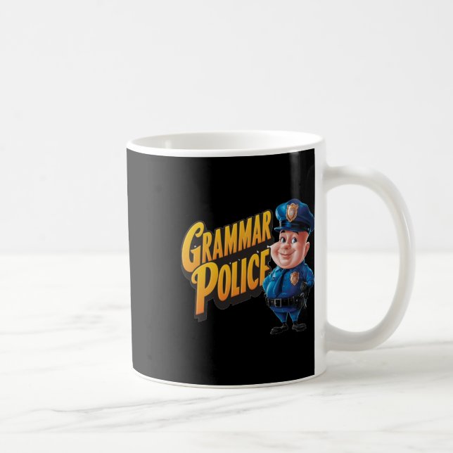 Grammarpolisen. Grammar S. Engelska Älskare Kaffemugg (Höger)